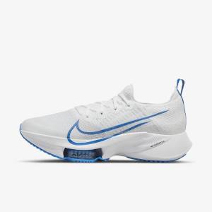 Zapatillas Running Nike Air Zoom Tempo NEXT% Carretera Hombre Blancas Plateadas Negras Azules | NK526YCR
