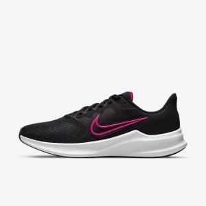 Zapatillas Running Nike Downshifter 11 Carretera Mujer Negras Gris Oscuro Blancas | NK034KTA